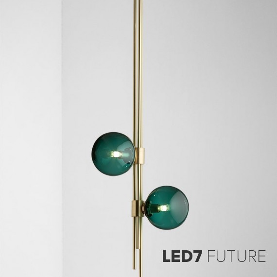 Articolo - Trilogy Pendant Brass Drunken Emerald